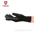 Hespax 13G Seamless Esd PU Palm Dipped Gloves